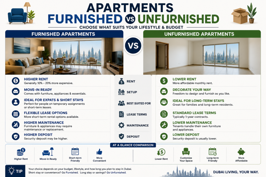 Apartments Furnished vs Unfurnished