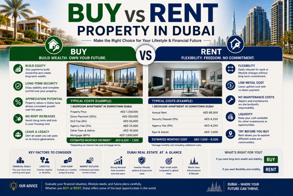 Buy vs Rent Property in Dubai