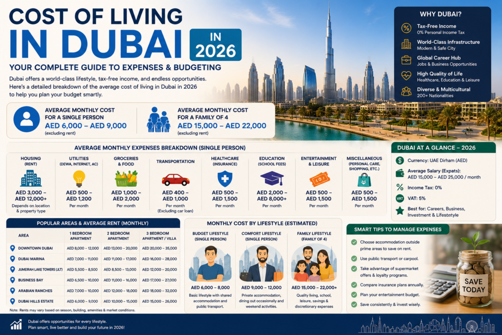 Cost of Living in Dubai in 2026