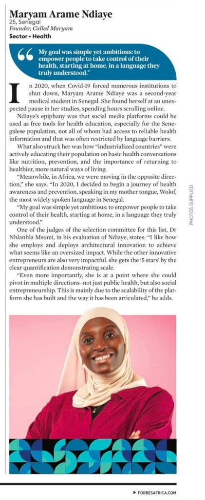 Maryam Arame Ndiaye Inspires Africa Through Preventive Health Education 3 1000007008