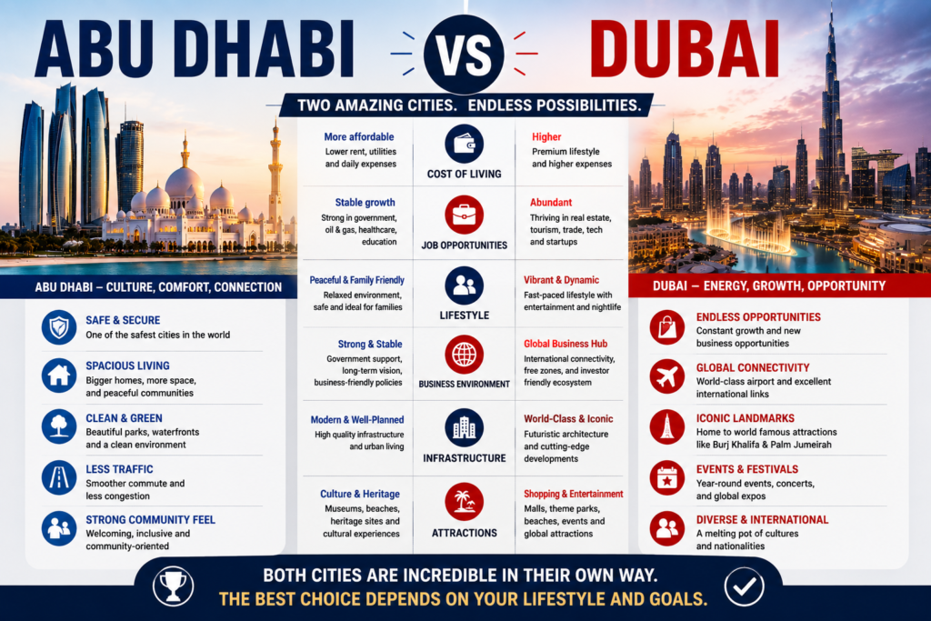 Abu Dhabi vs Dubai
