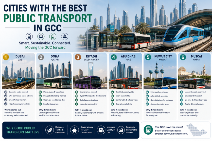 Cities With Best Public Transport in GCC: 10 Powerful Choices 1 Cities With Best Public Transport in GCC
