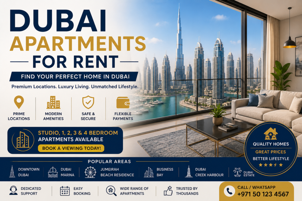 Apartments For Rent in Dubai Ultimate Guide Within Your Budget 2 Dubai Apartments For Rent