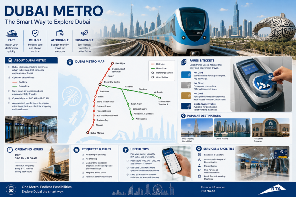 Dubai Metro Guide 2026 Best Routes, Map, Fares, Travel Tips 2 Dubai Metro