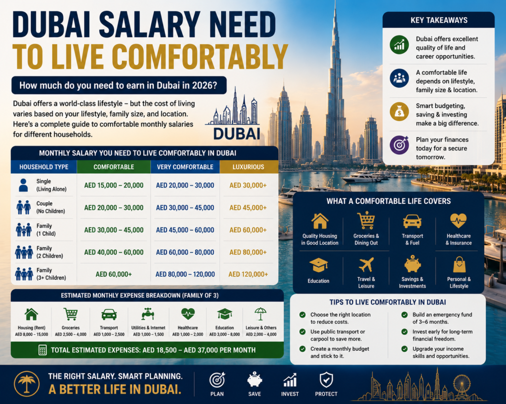 Dubai Salary Need to Live Comfortably