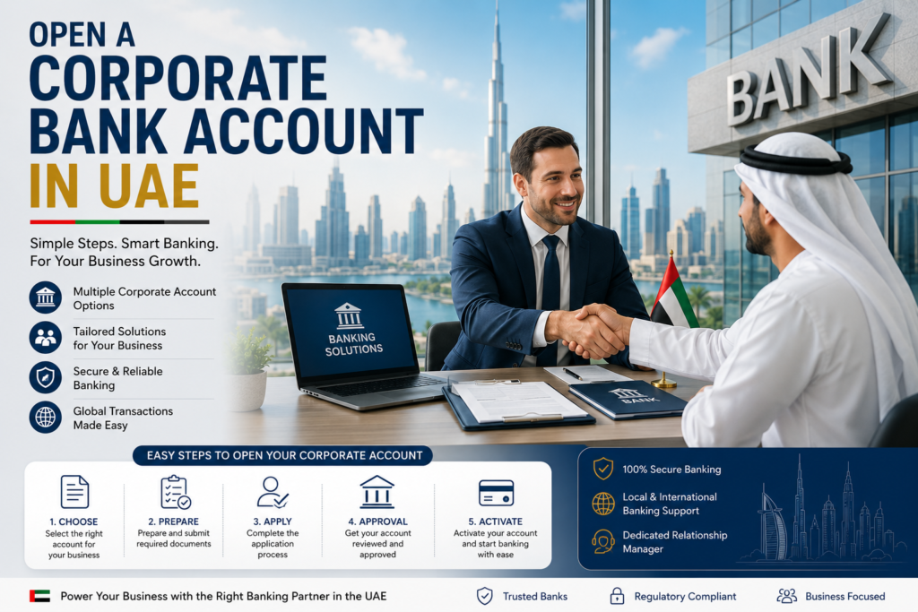 Open Corporate Bank Account in UAE Documents Requirements 2026 3 Open a Corporate Bank Account in UAE