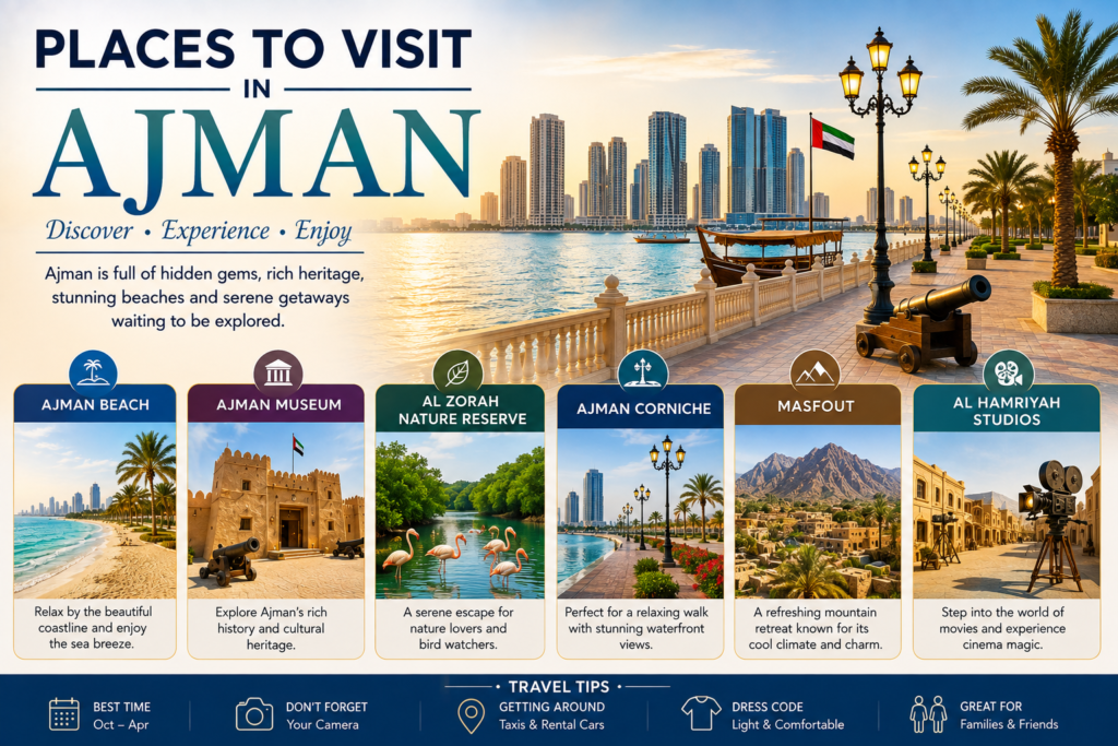 Best Places to Visit in Ajman For Perfect Getaway of an Unforgettable Experience 3 Places to Visit in Ajman