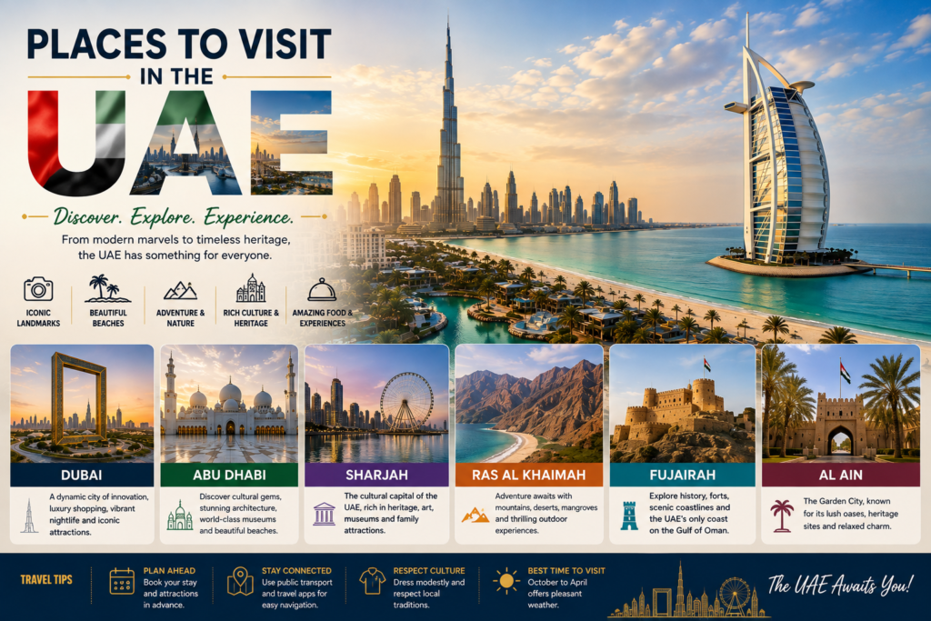 Best Places to Visit in the UAE Tourist Places & Top Attractions 3 Places to Visit in the UAE