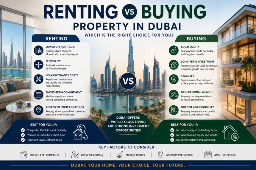 Renting vs Buying Property in Dubai which one is right for you? 1 Renting vs Buying Property in Dubai