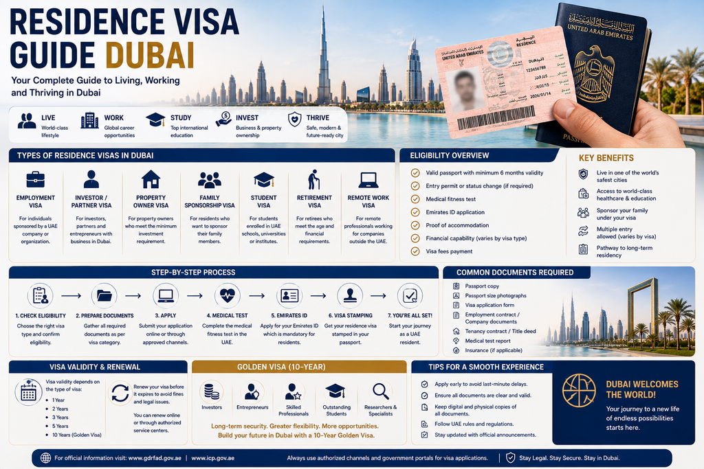 Residence Visa Guide Dubai: 7 Essential Routes for 2026 2 Residence Visa Guide in Dubai