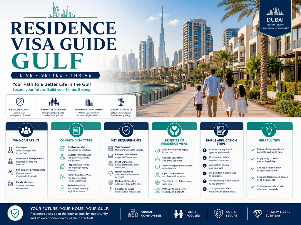 Residence Visa Guide Gulf: 6 Essential Routes for 2026 2 Residence Visa Guide in Gulf