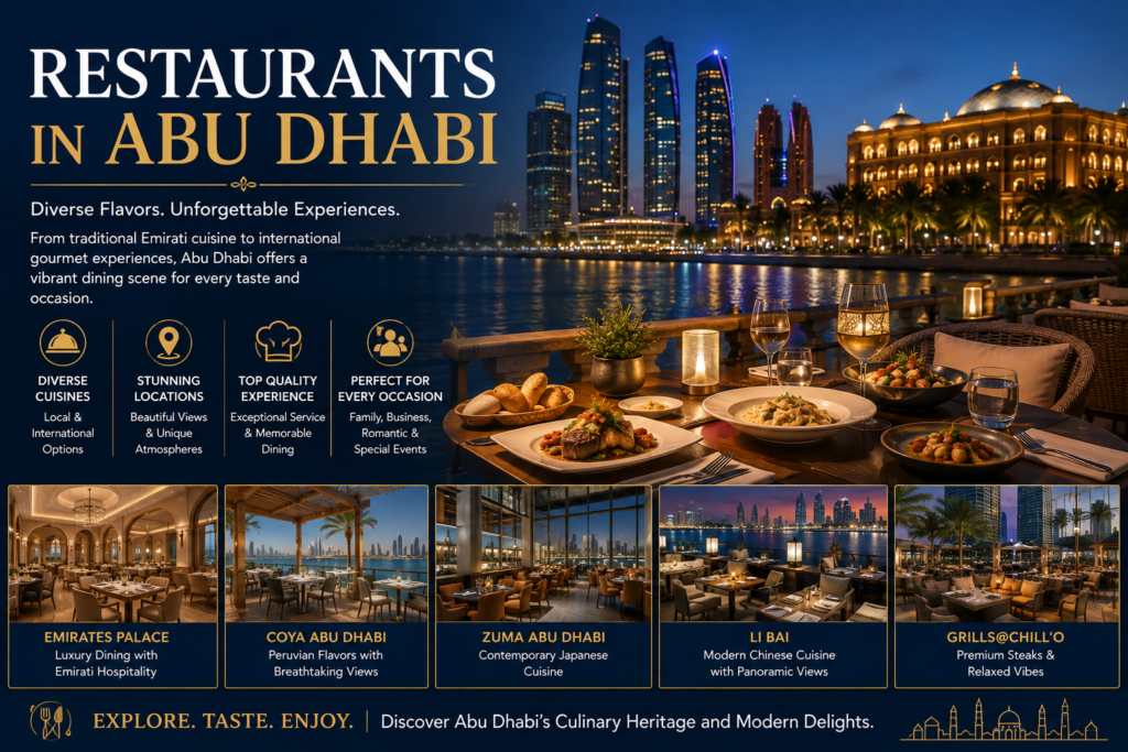 Best Restaurants in Abu Dhabi For Dining Out You Must Try 3 Restaurants in Abu Dhabi