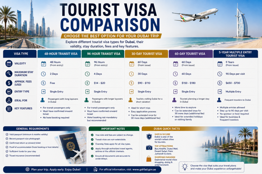 Tourist Visa Comparison: 6 Best Gulf Options for 2026 1 Tourist Visa Comparison