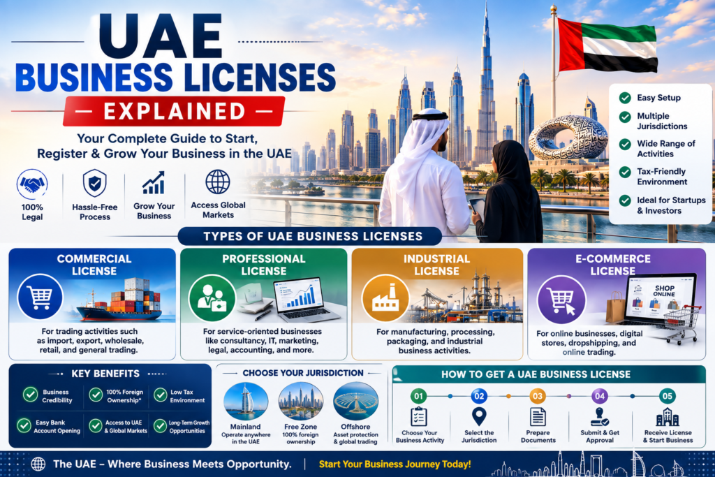 UAE Business Licenses Guide Explained For Every Entrepreneurs 2 UAE Business Licenses Explained