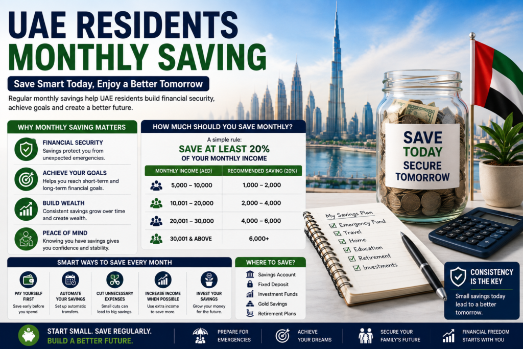 UAE Residents Monthly Saving
