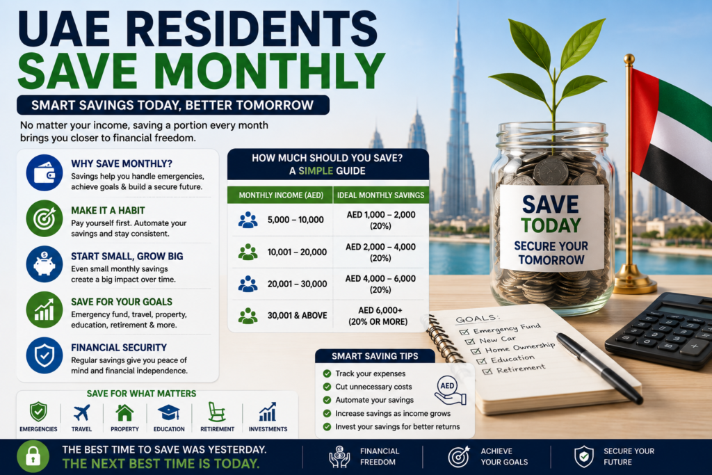 UAE Residents Save Monthly