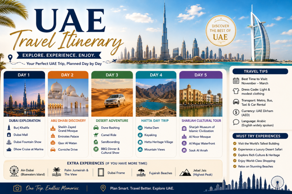 UAE Travel Itinerary Guide Awesome Things You Must Explore 2 UAE Travel Itinerary