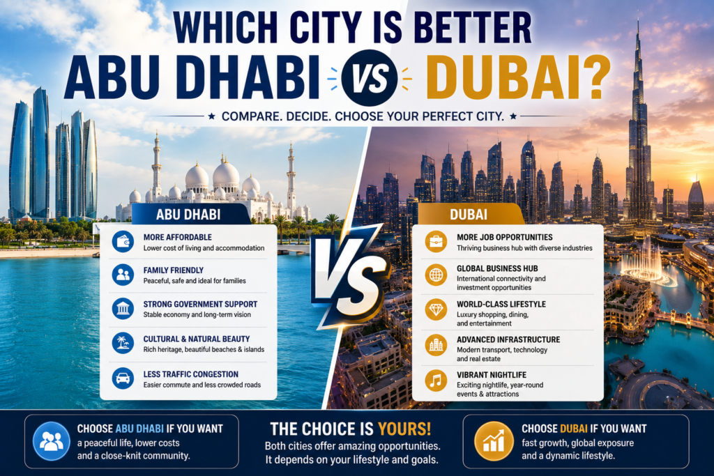 Which City Is Better Abu Dhabi vs Dubai