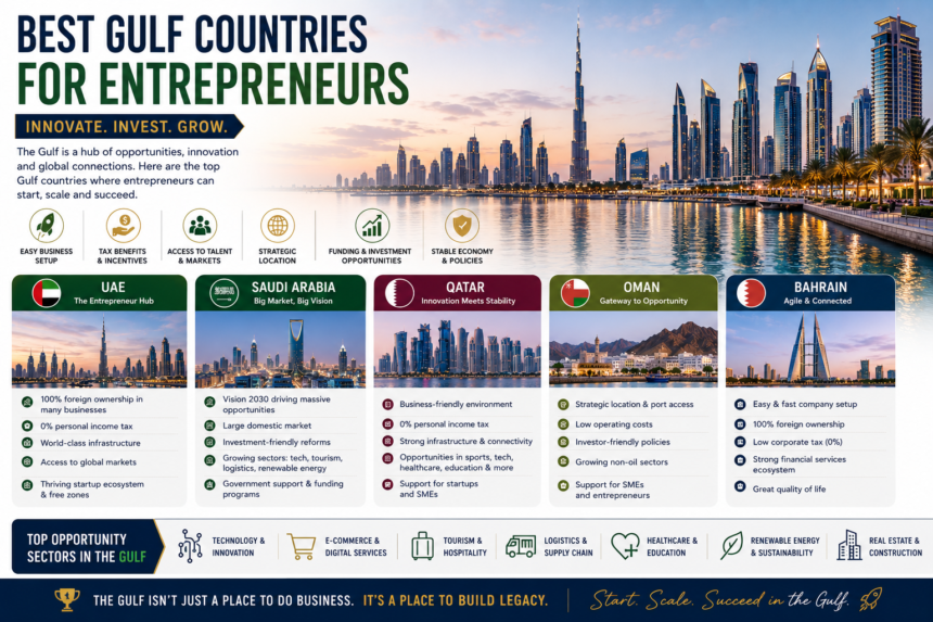 Best Gulf Countries for Entrepreneurs: 6 Powerful Choices in 2026 1 Best Gulf Countries for Entrepreneurs