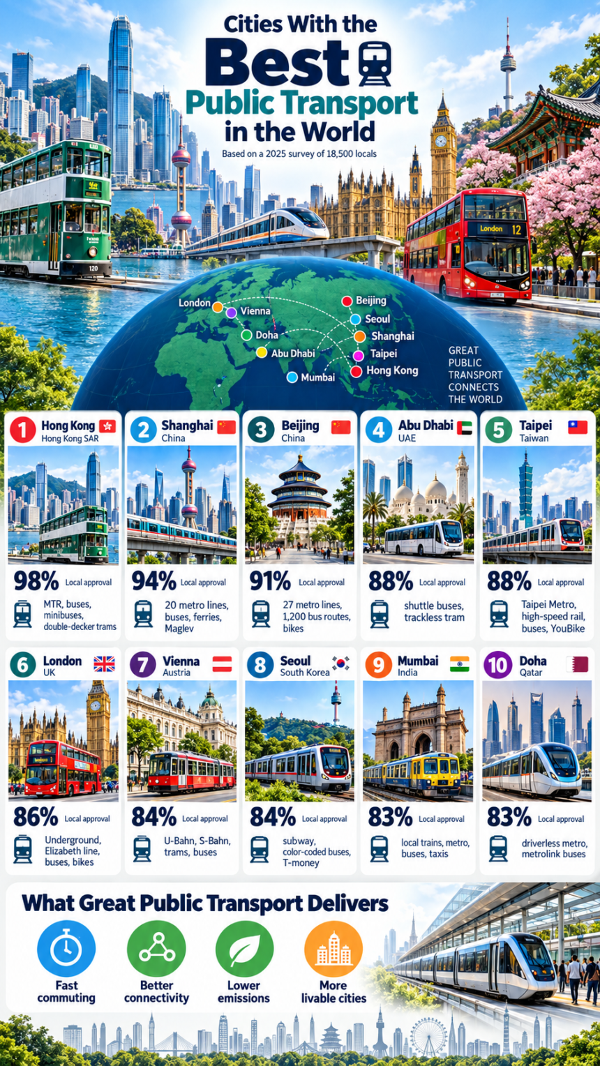 Best Public Transport Cities: 15 Amazing Systems Around the World 1 Best Public Transport Cities