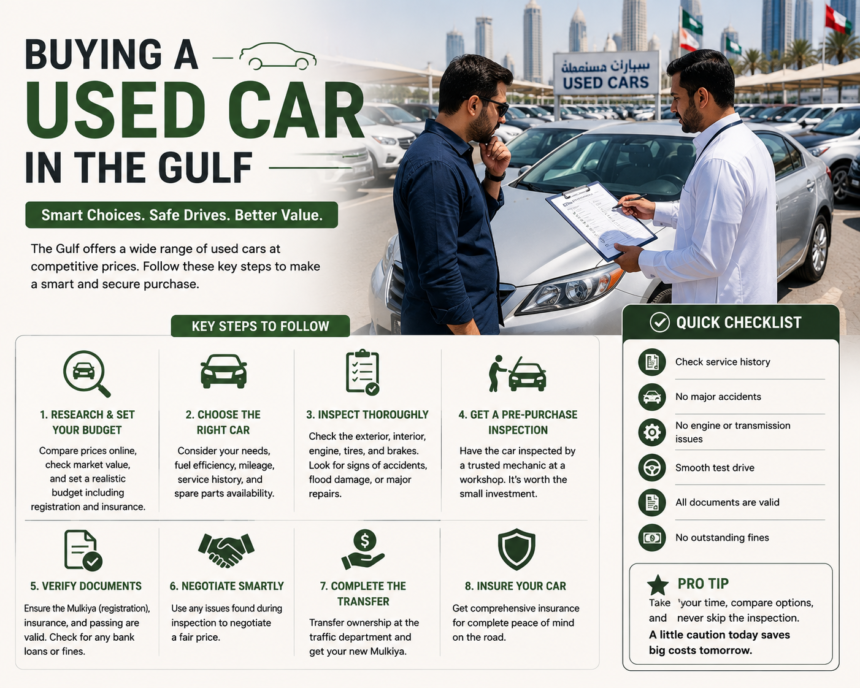 Buying a Used Car in the Gulf: 15 Essential Checks Before You Buy 1 Buying a Used Car in the Gulf