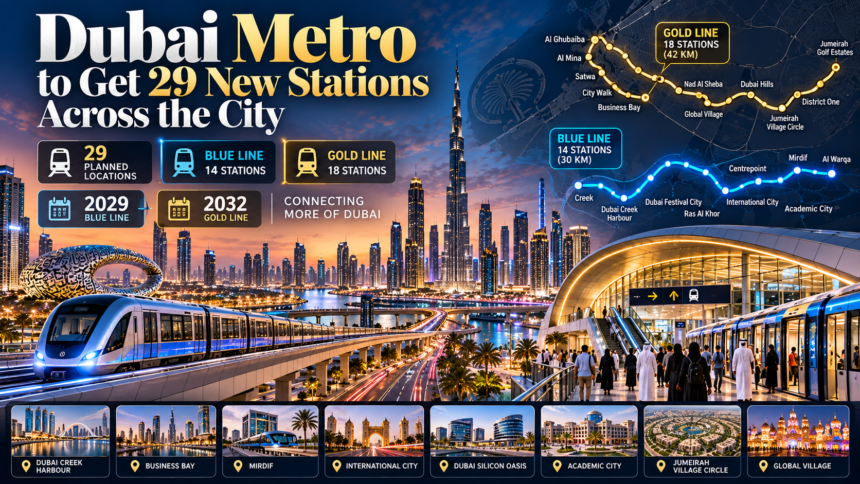 Dubai Metro to Get 29 New Stations Across the City 1 Dubai Metro