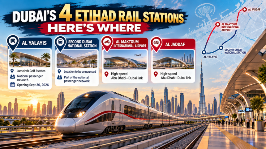 Dubai Is Getting Four Etihad Rail Stations – Here’s Where 1 Etihad Rail stations