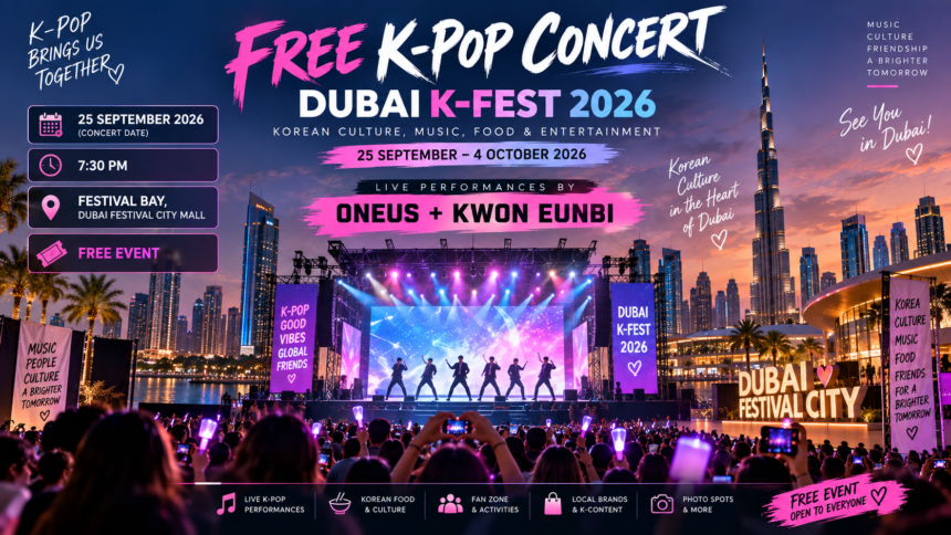 Free K Pop Concert Dubai Set for September 25 1 Free K Pop Concert Dubai