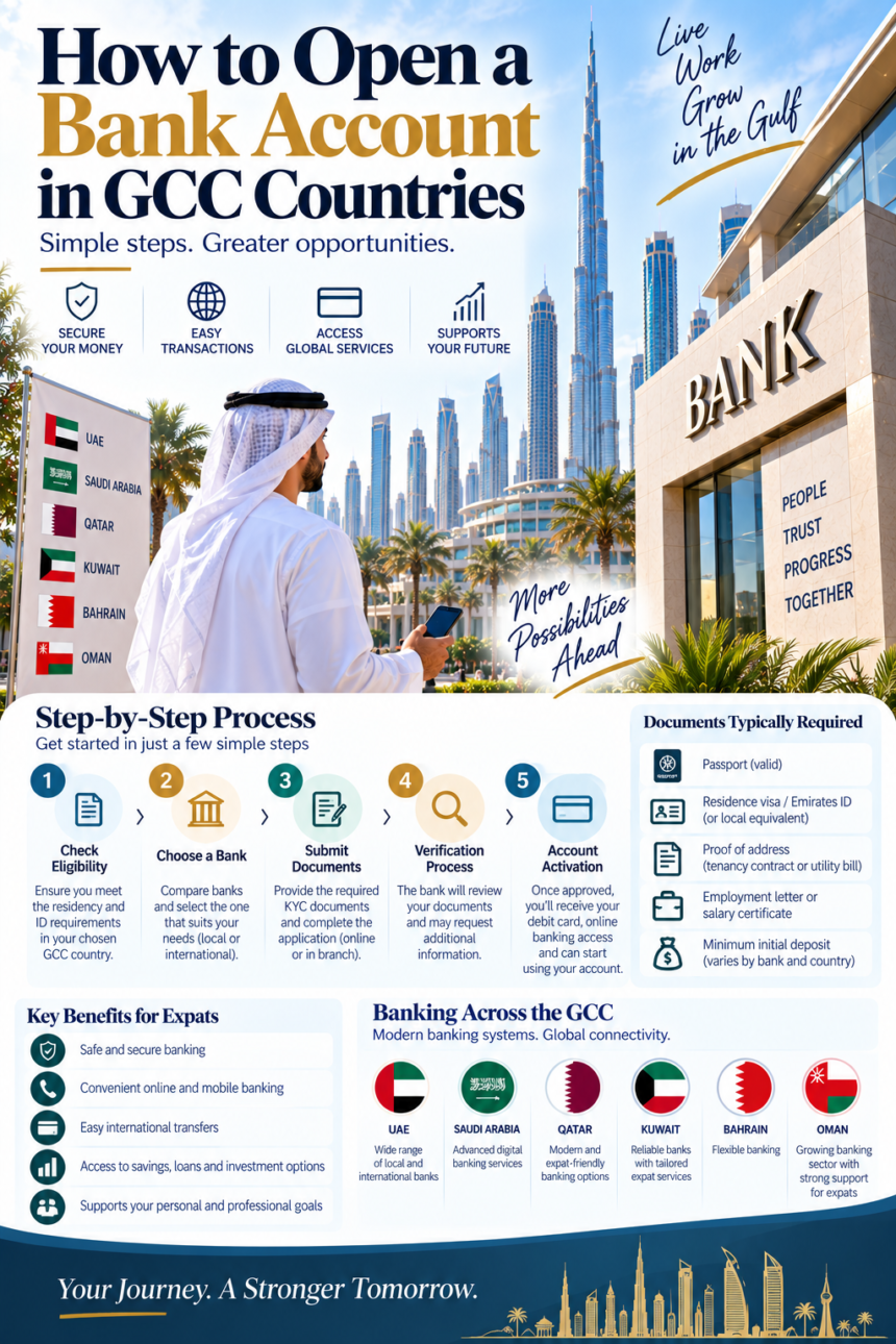 How to Open a Bank Account in GCC Countries: 12 Essential Steps for Expats 1 Open a Bank Account in GCC Countries