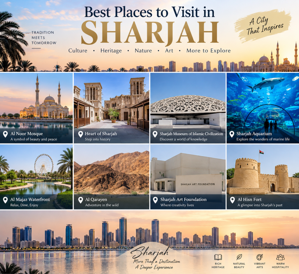 Best Places to Visit in Sharjah Must-Visit Places & Top Attractions 3 Places to Visit in Sharjah