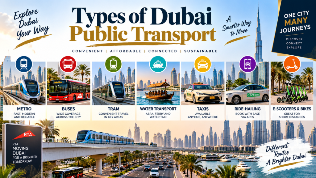 Dubai Public Transport Easy Travel Guide for Visitors 2 Types of Dubai Public Transport
