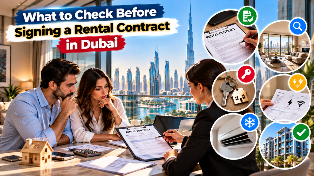 signing a rental contract in the Dubai