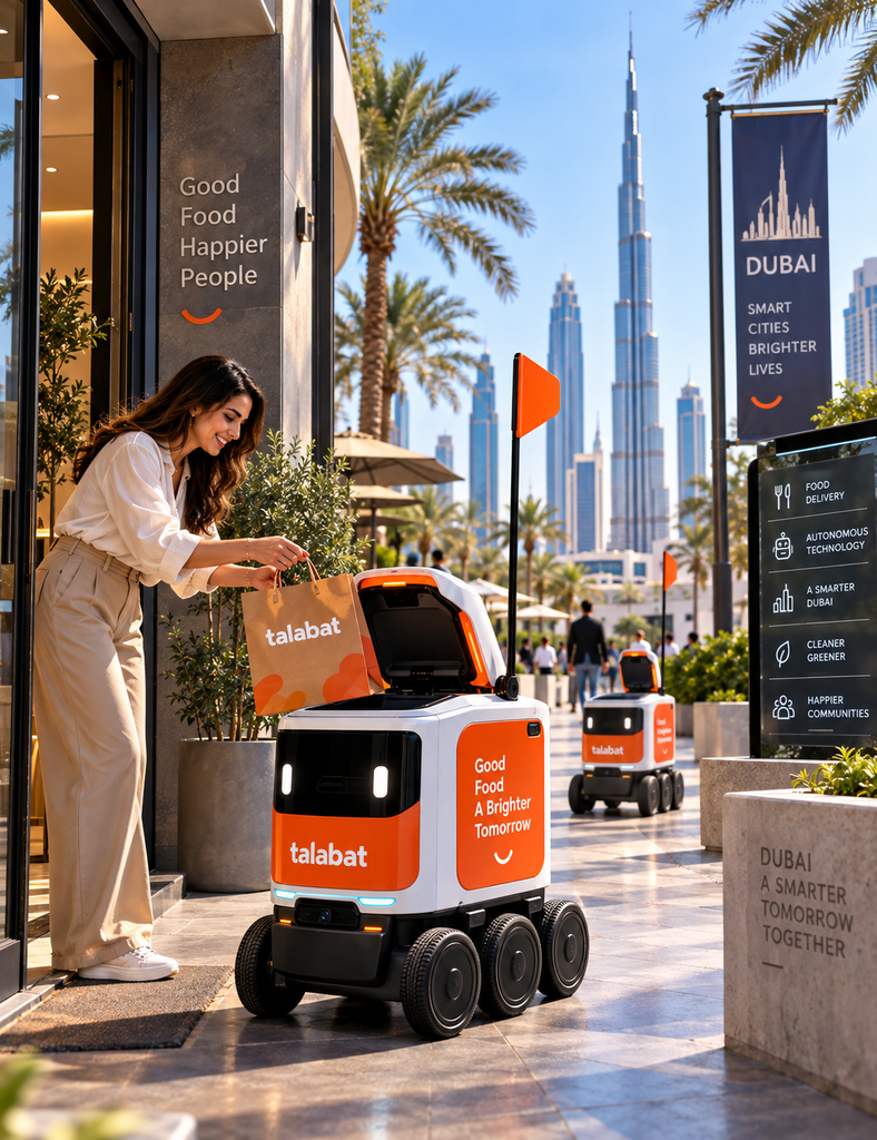 Talabat Autonomous Delivery Robots in Dubai
