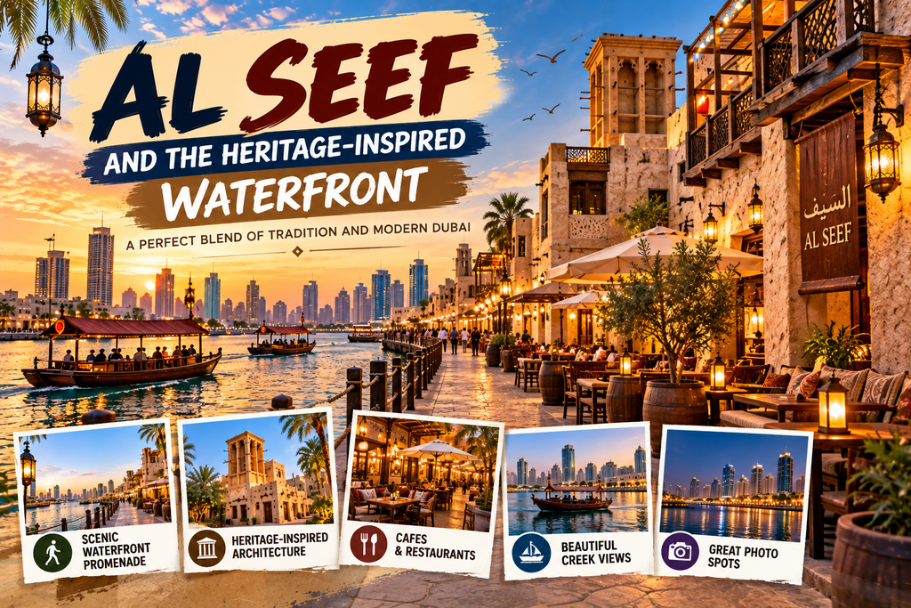 Dubai Beyond The Burj Khalifa Unlimited Guide 12 Al Seef Heritage Waterfront Sunset