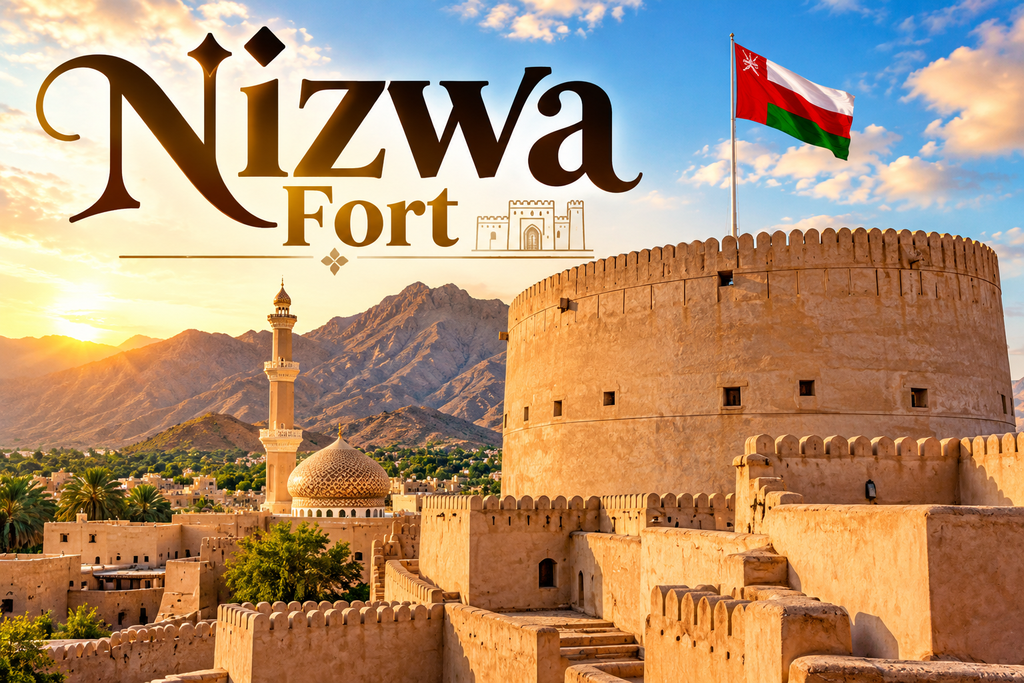 Nizwa Fort at Golden Sunset