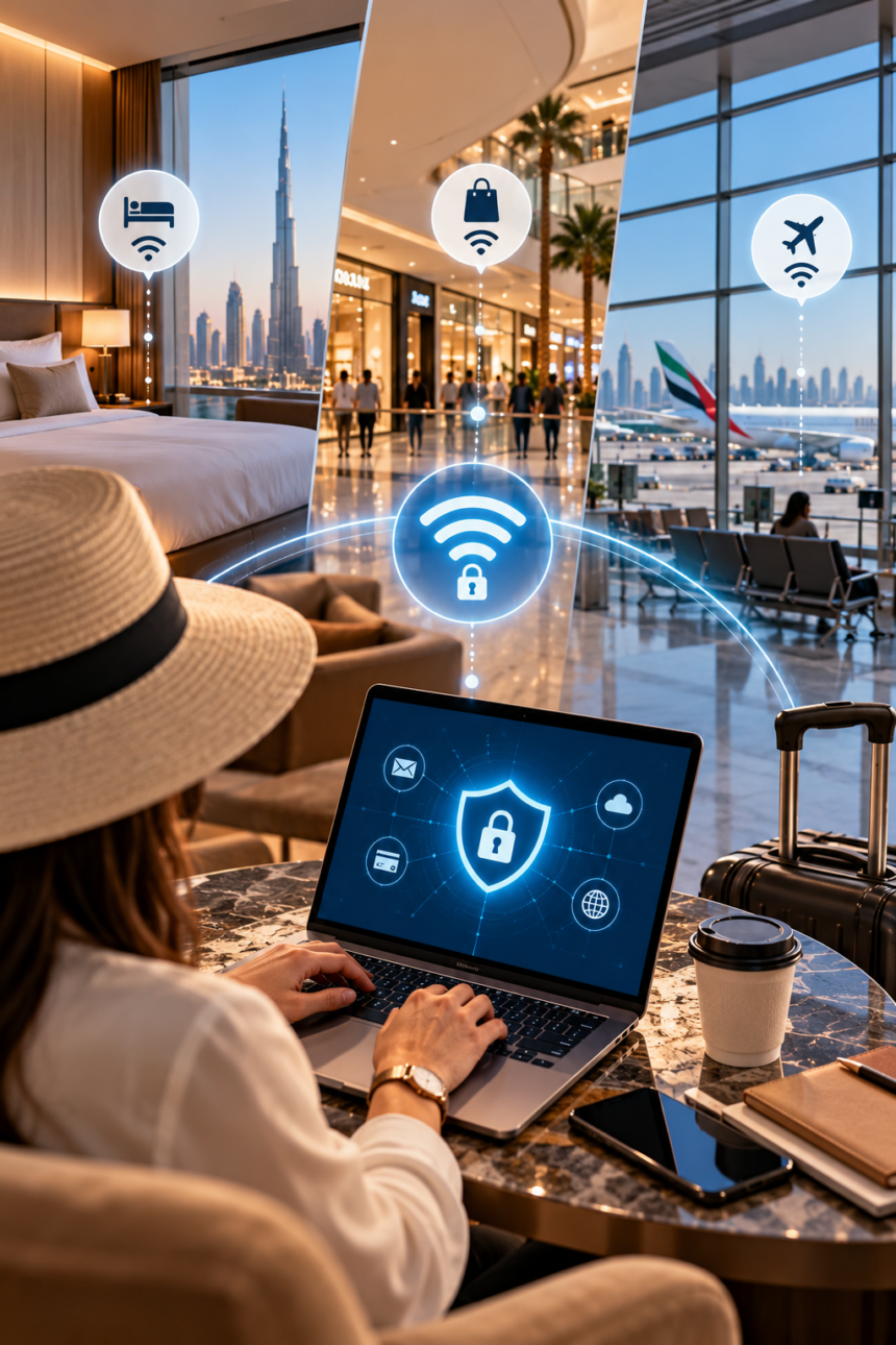 Staying Safe on Hotel, Mall and Airport Wi-Fi in the UAE 1 Public Wi-Fi Safety in UAE