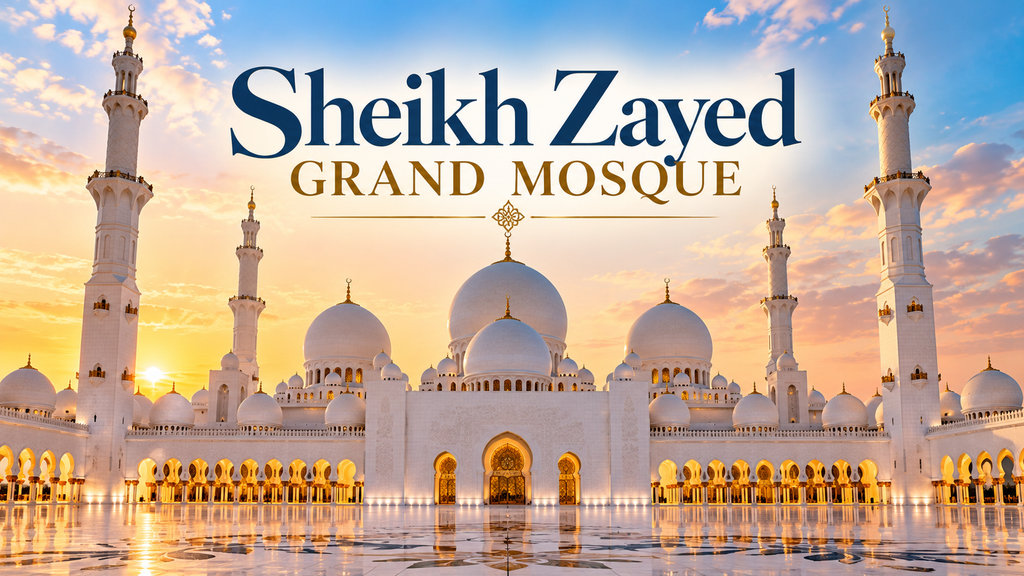 Sheikh Zayed Grand Mosque at Sunset