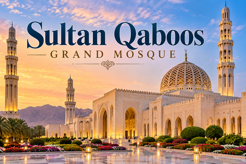 Sultan Qaboos Grand Mosque at Sunset